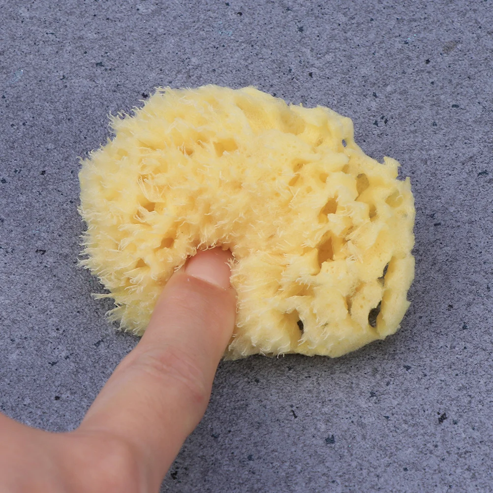 Honeycomb Take Bath Baby Sponge Sea Wool Natural Loofah 10*9CM Compressed Sponges