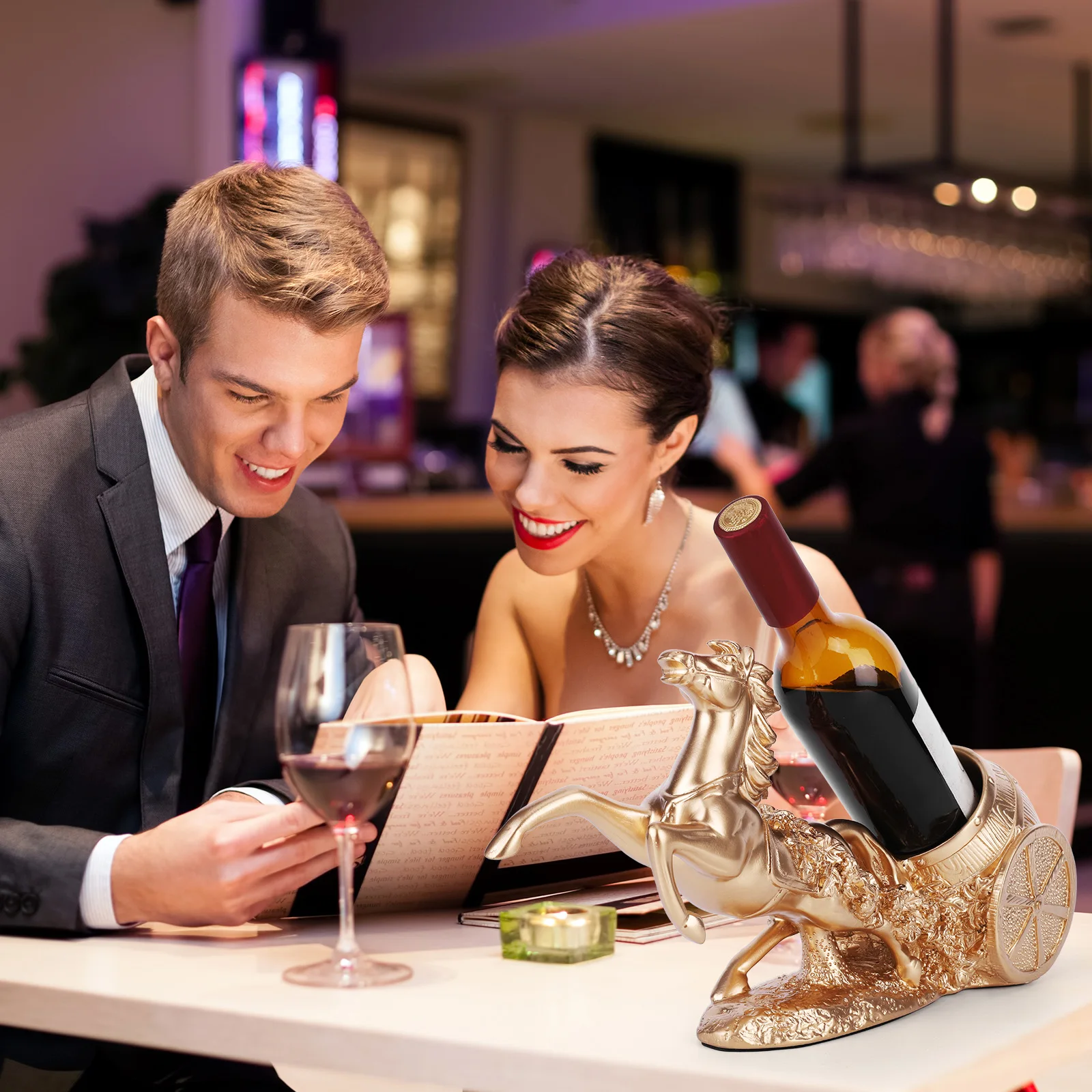 

Коричневая лошадь, винная стойка, отдельно стоящий держатель для бутылки вина, статуя, винная витрина, подставка для деревенской фермы, кухонный декор