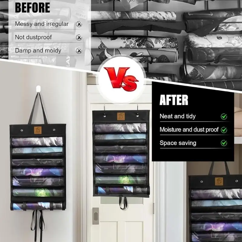 Durability Game Mats Storage Organizers Hanging Bag with Multiple Pocket 