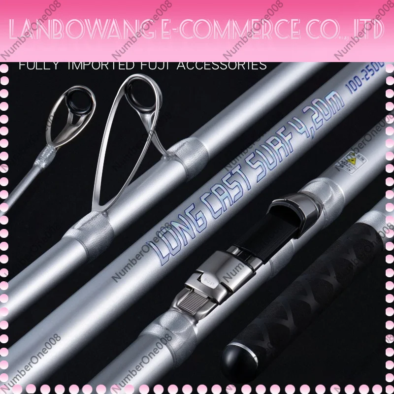 4.2m Long Cast Rod 100-250g/80-150g 3-Section Shore Surf Fishing Rod High-End Guide