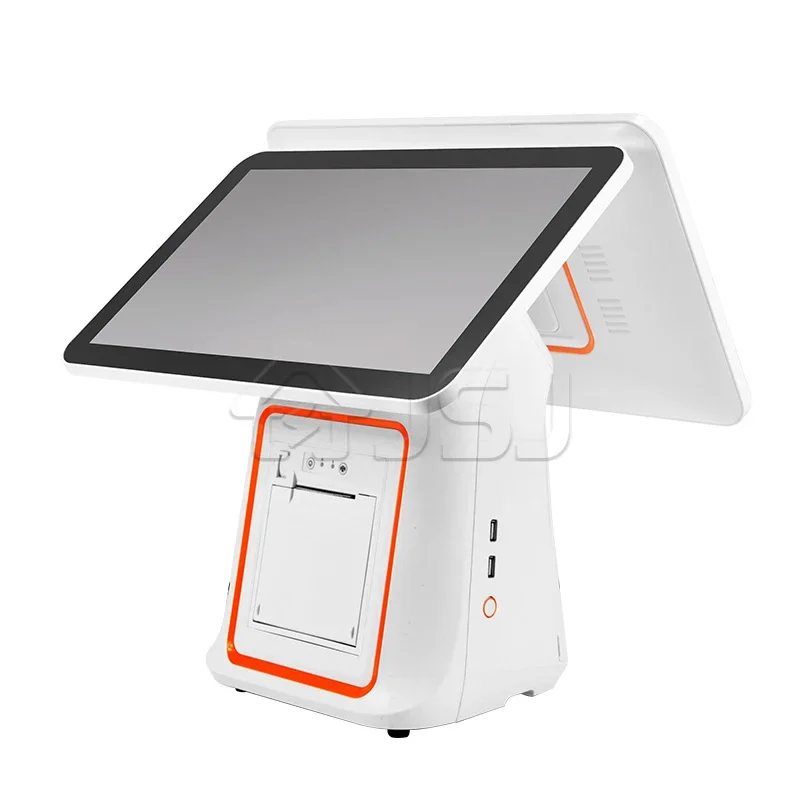 Pos Android Capacitive Touch Screen Display Lcd Panel Pos System With 8 Inch Customer Display