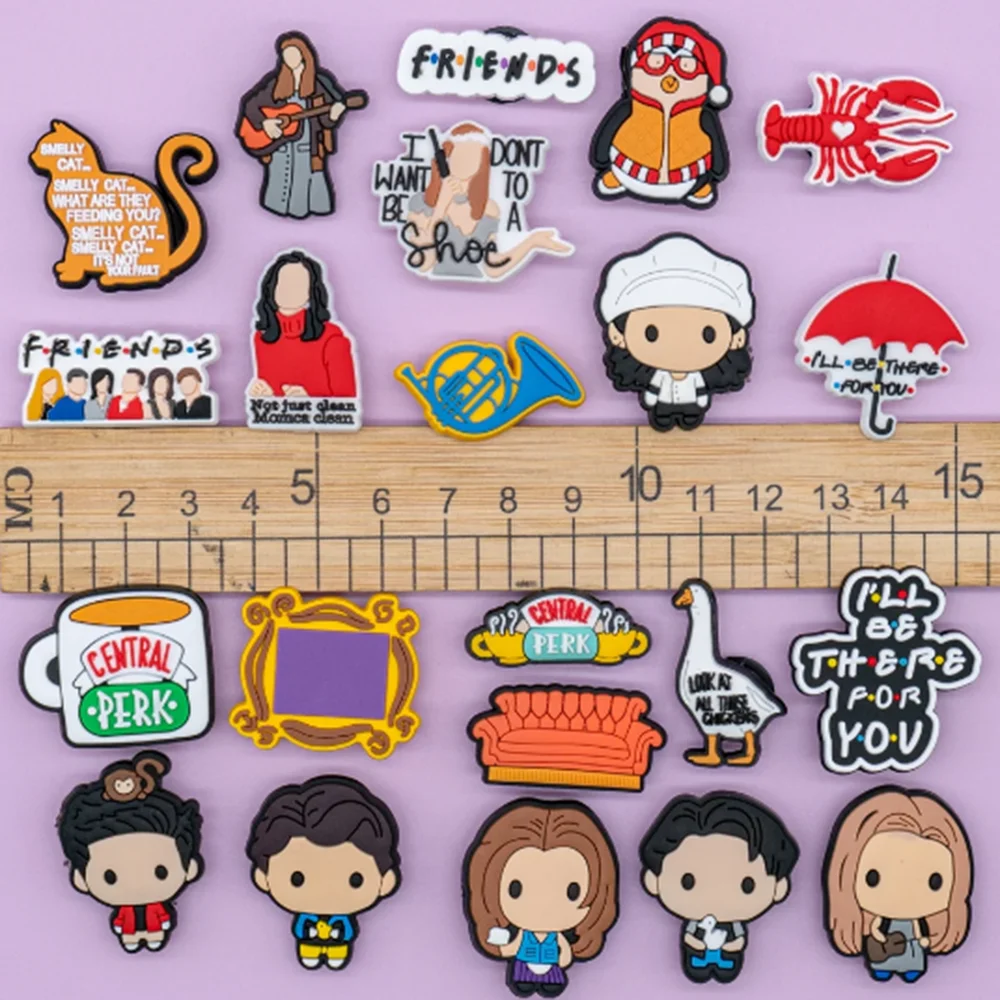 28pcs/set Old Friends Cartoon Series ​for Shoe Charms Accessories for Classic Clog Shoe Decoration Fit Wristband Kids Gifts image 3