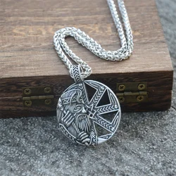 Nostalgia Slavic Kolovrat Pendant Svarog Star Of Russia Slavs Amulet Punk Necklace Viking Talisman Jewelry