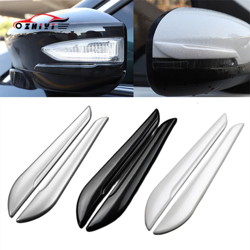 2pcs Car Door Body Rearview Mirror Protector Guard Anti Scratch Anti-collision Strips Sticker Baking Paint Decor Car Accessories