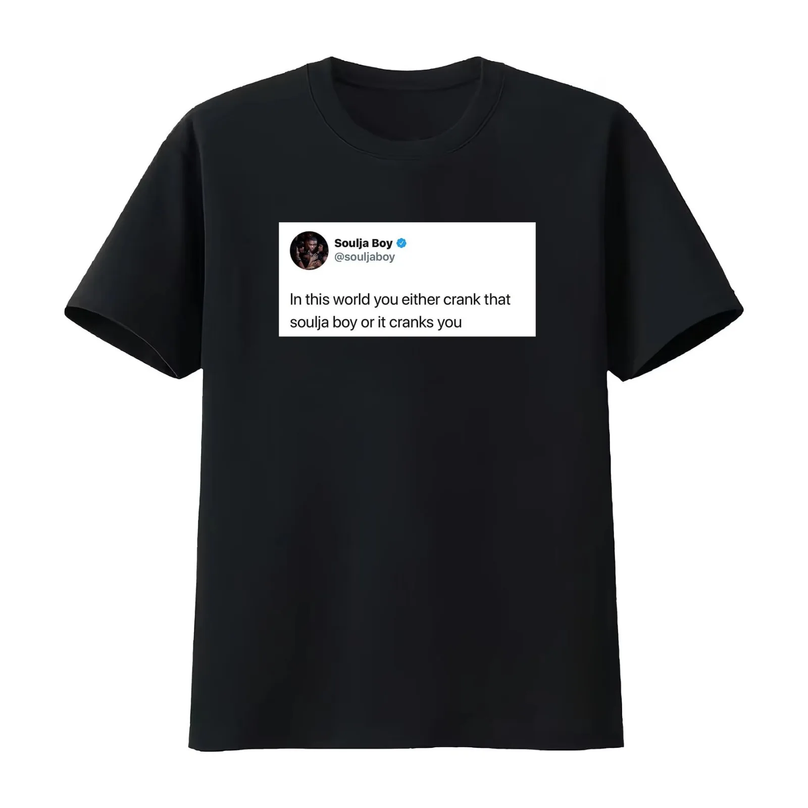 soulja boy tweet T-Shirt Summer Casual Cotton Tee Oversized Streetwear Tops Vintage Graphic Print Loose Fit Short Sleeve