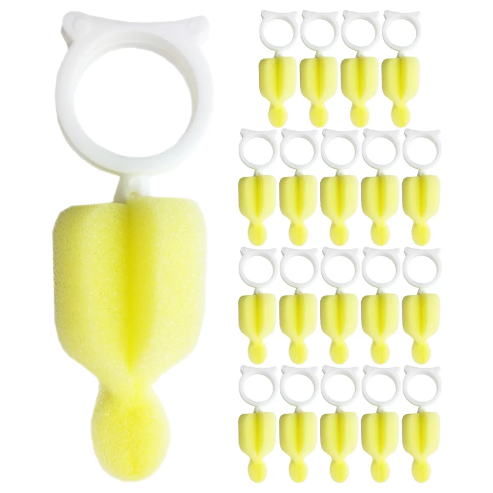 20 Pcs Bottle Brush Pacifier Cleaning Baby for Detergent Bottles Yellow Cleaner Newborn