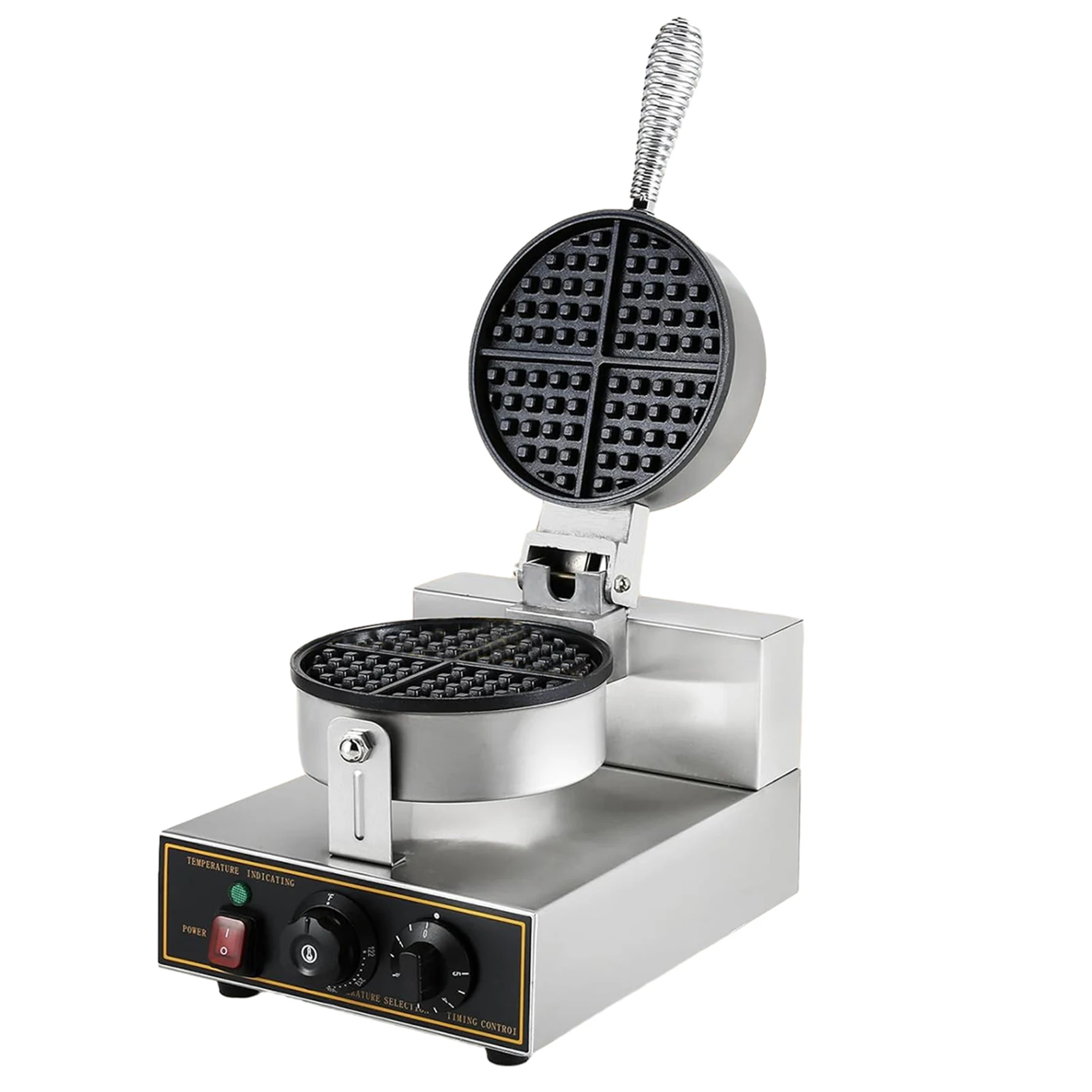 

Adjustable Temperature Waffle Maker, 1200W Rotating Non-Stick Machine for Bubble Waffles and Muffins in Bakeries