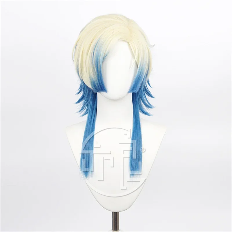 High Quality Anime BLUE LOCK Michael Kaiser Cosplay Wig Yellow Blue Gradient Wig Heat Resistant Synthetic Wigs