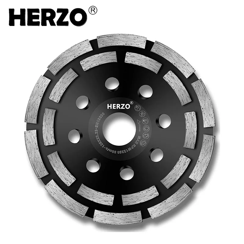 HERZO Diamond Grinding Disc 125MM Grinding Wheel for Sharpener Polishing Attachments For Concrete Granite Marble HSO5.1D