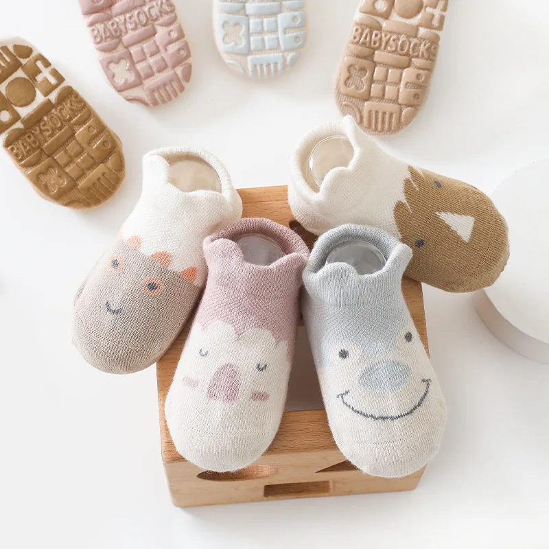 Cute Cartoon Children Floor Sleeping Socks Spring Autumn Anti-slip Stitch Baby Slippers Stockings for Child Girl Boy Accessories