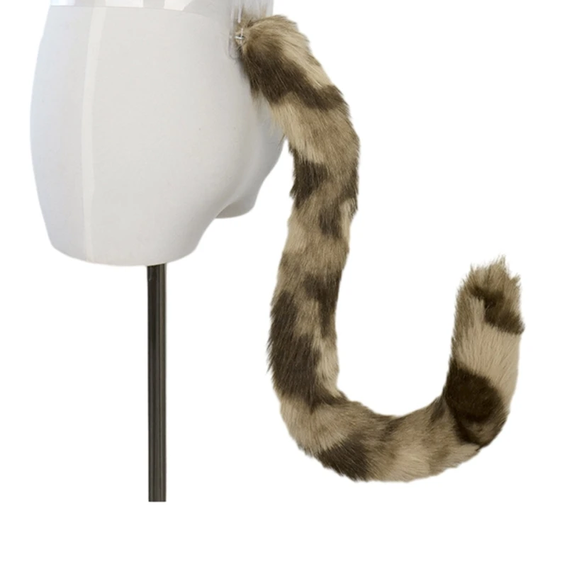 Faux Furs Foxes Tail Animal Tail Cat Leopard Tail Japanese Anime-Halloween Cosplay Party Costume Accessories Adult Teen