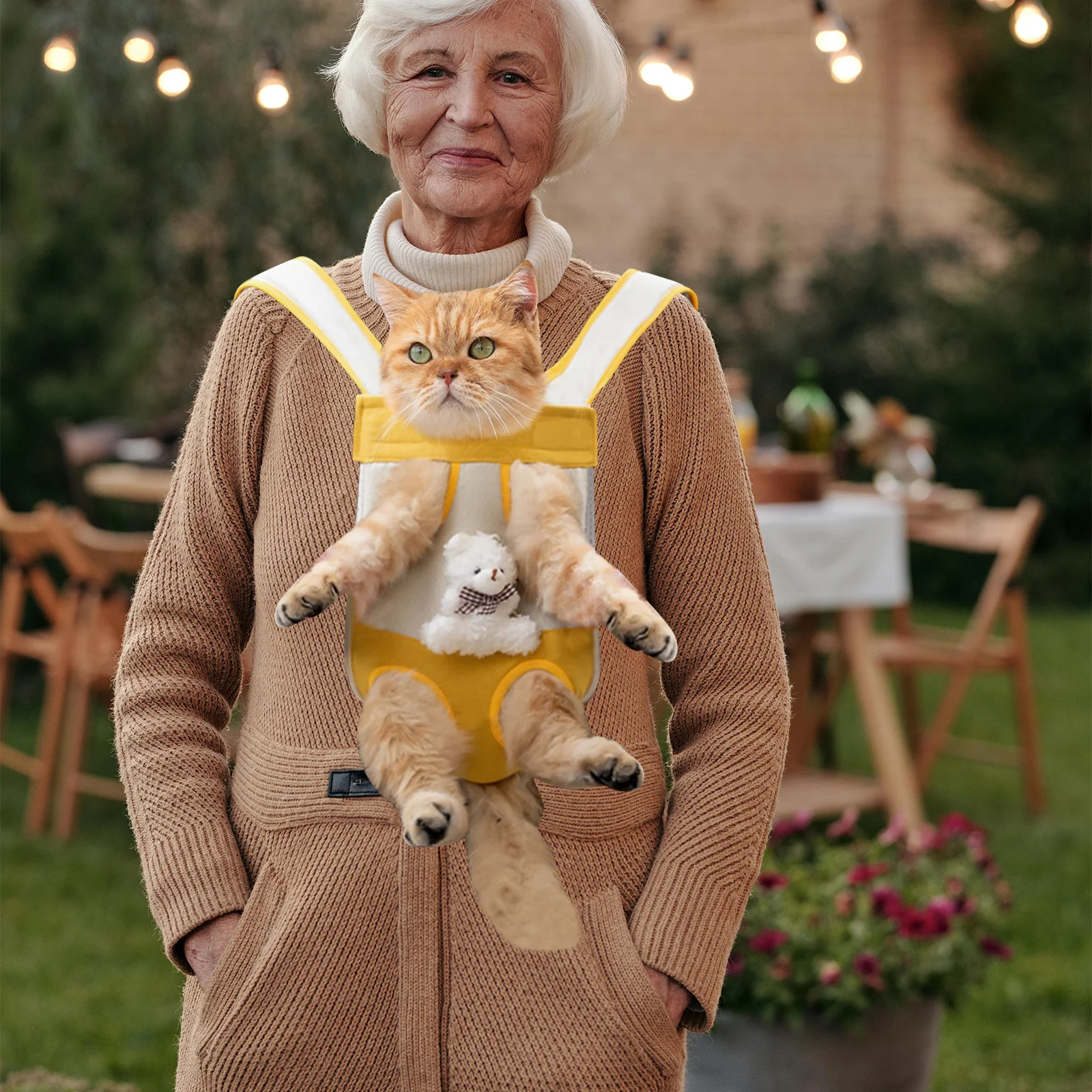 

Front Chest Pet Backpack Carrier Small Medium Pets Breathable Fabric Lightweight Comfortable for Hiking Travel Walking Outdoors