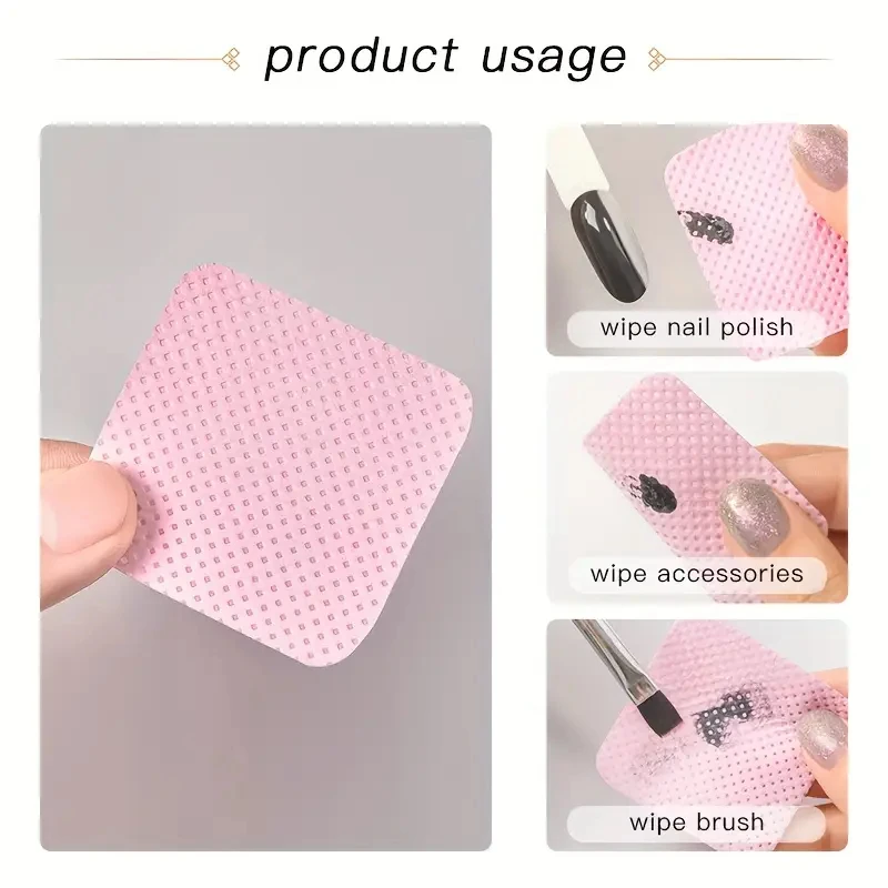 20-200 pezzi salviette per unghie senza pelucchi tamponi per rimozione colla per ciglia tampone di pulizia non tessuto multifunzionale strumenti per la pulizia del trucco di bellezza