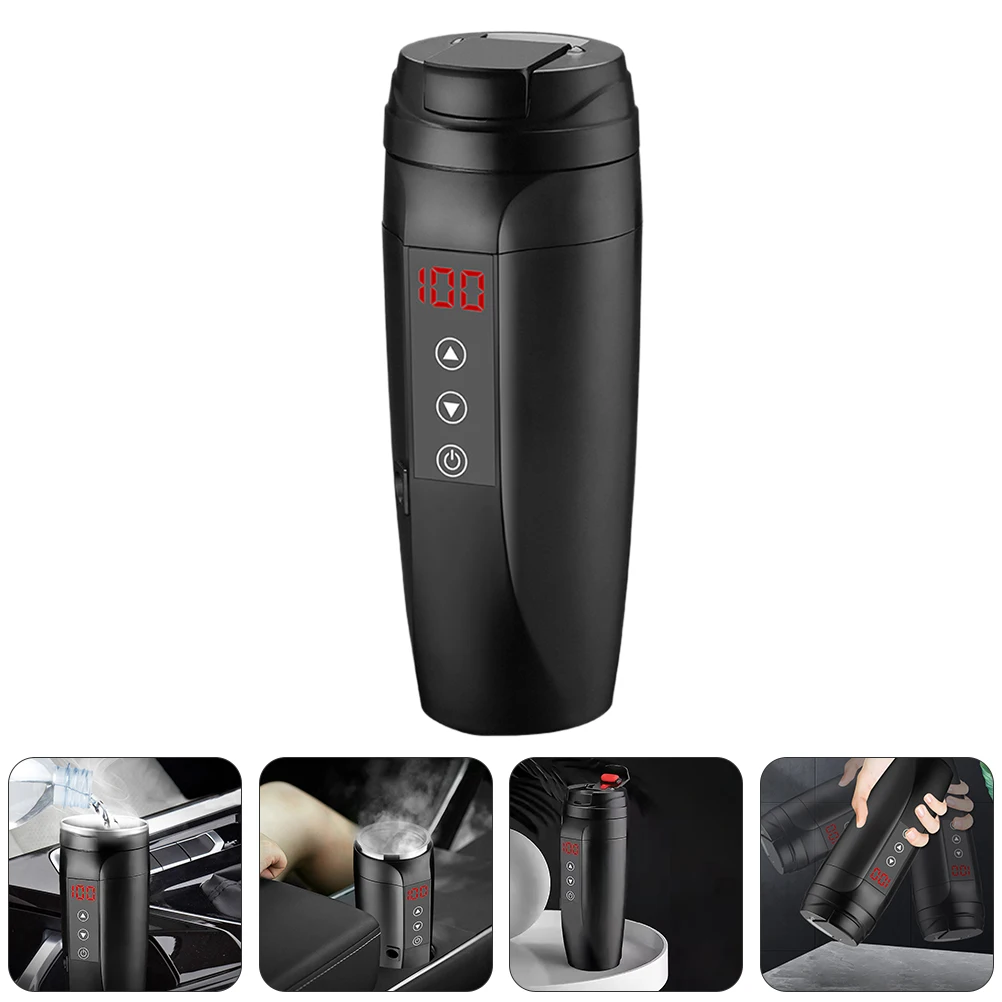 

90W Car Heating Cup 12V 24V Universal Electric Stainless Steel Portable Mug for Travel Camping Coffee Tea