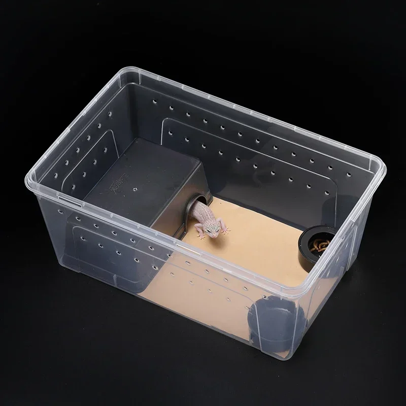 

1PCS Breeding Box Anti-escape Feeding Anti-escape Feeding Leopard Ciliary-angle Spider-frog Insect Turtle Feeding