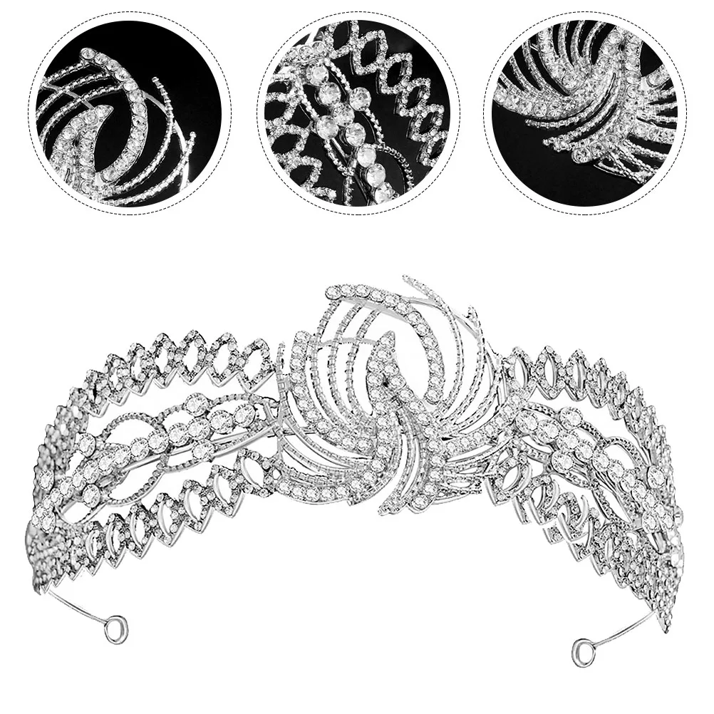 

Bridal Headpiece Headwear Headband Tiara Rhinestone Headdress Wedding Bride Tiaras