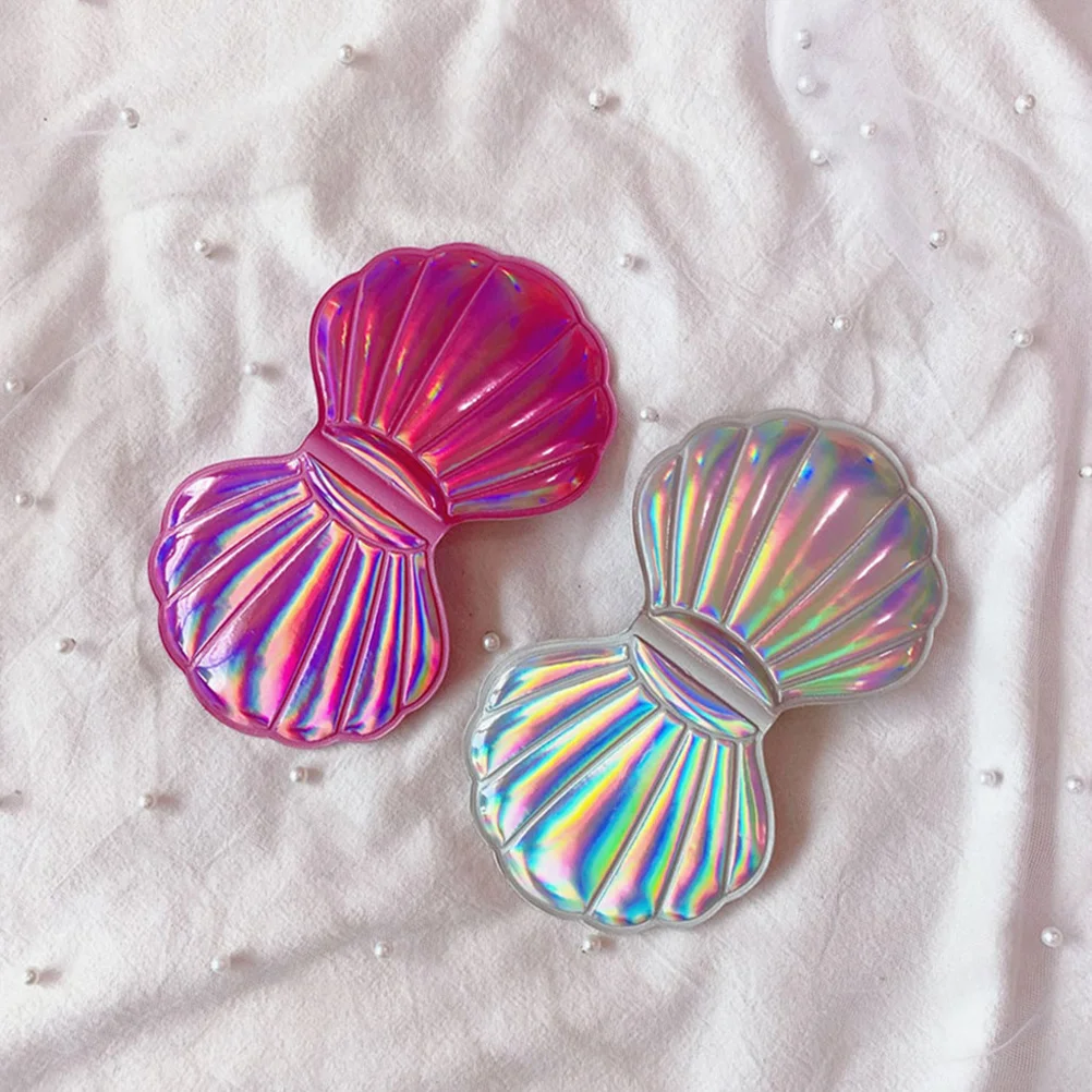 5-delige shell make-upspiegel reizen schattig dagelijks gebruik compacte zakaccessoires hand draagbaar glas