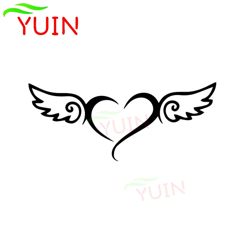 Lovely Car Sticker Heart Angel Wings Cars Decal Fashionable Body Window Decoration Applique PVC Waterproof Sunscreen Sticker