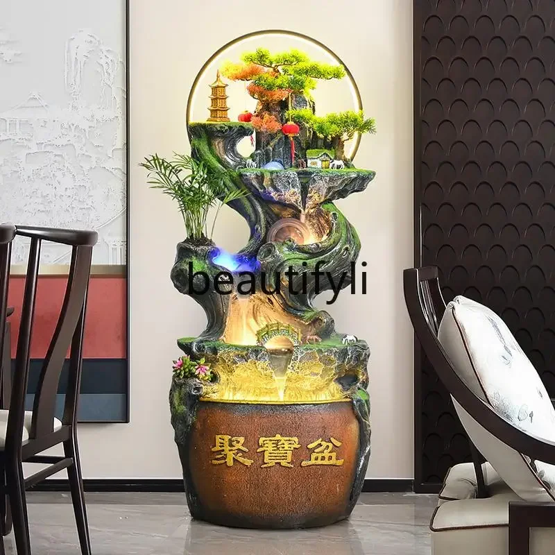 

S8617Lucky water makes money ornaments circulating water, cornucopia floor-to-ceiling living room decoration housewarming gifts