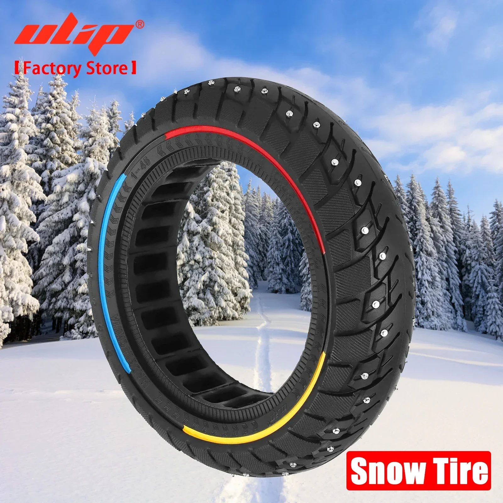 

Ulip 60/70-6.5 Snow Tire for Ninebot Max G30 G30D G30E G30LP Electric Scooter 10x2.5 Inch Studded Winter Tire Solid Rubber Tyres