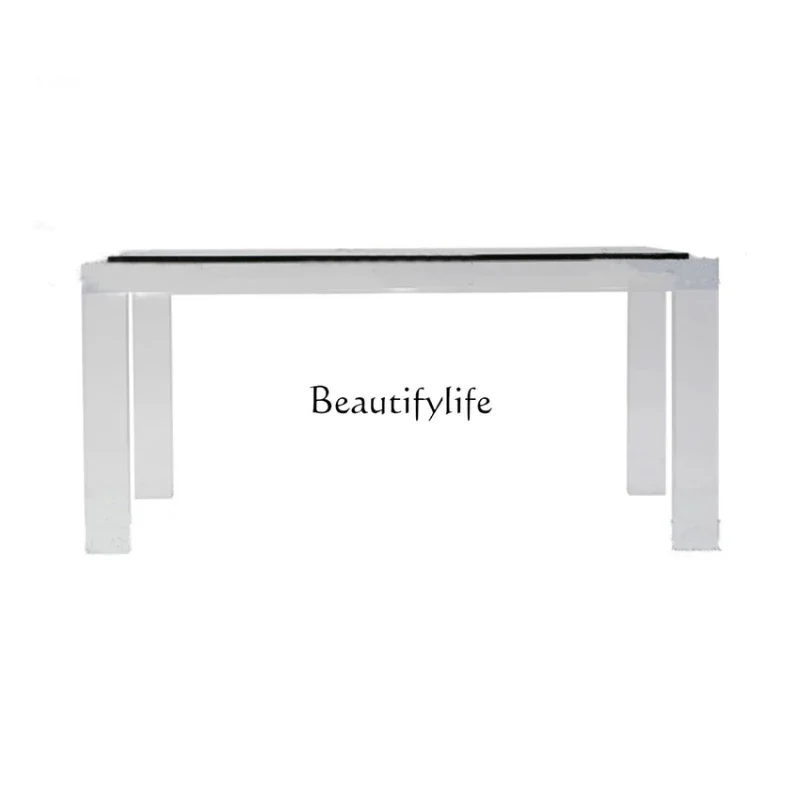 

12-*Italian light luxury living room premium coffee table acrylic transparent ins style coffee table