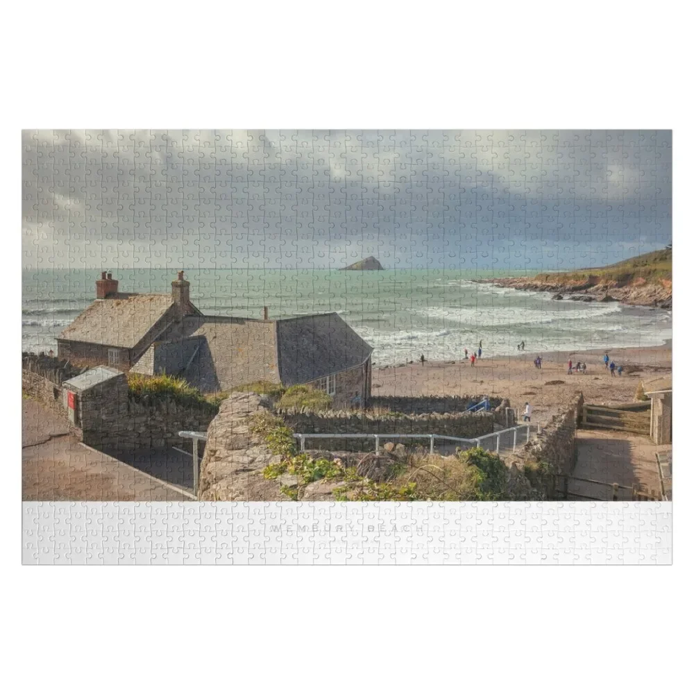 

Wembury Beach, Devon Jigsaw Puzzle With Personalized Photo Scale Motors Custom Wooden Name Puzzle