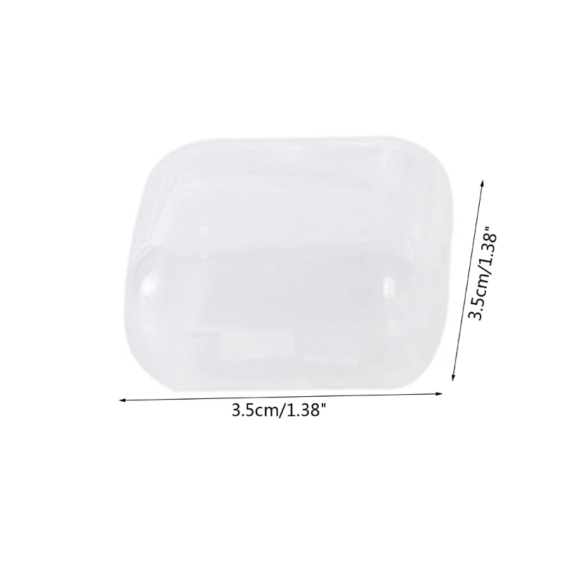 S1Y1 10Pcs/set Plastic Beads Storage Containers Mini Clear Square Box Empty Case with Lid for Earplugs Pills Jewelry Hardware