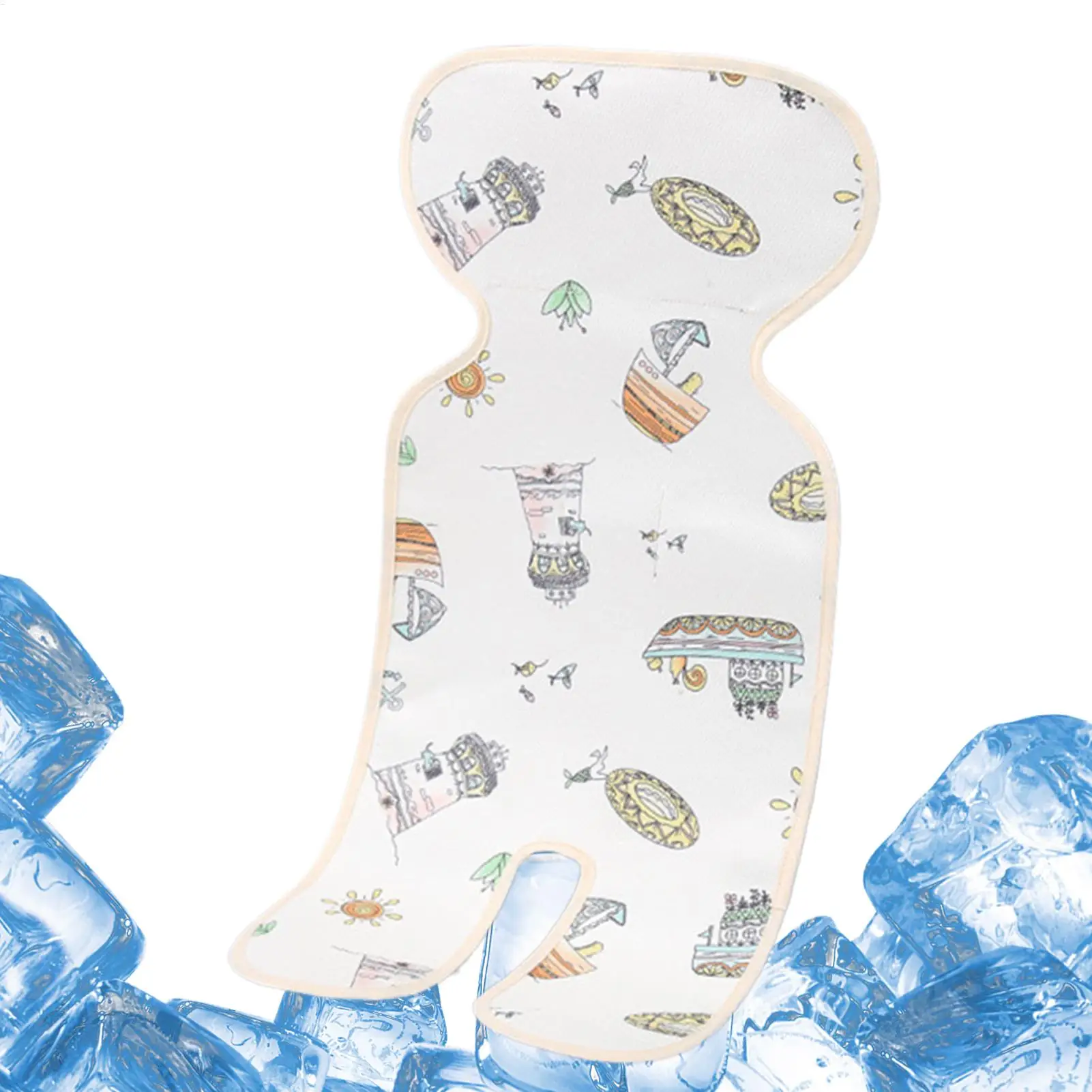 

Stroller Cooling Pad Cooling Car Seat Insert Liner Breathable Carseat Ice Mat Insert Liner For Nursery Indoor Outdoor Travel