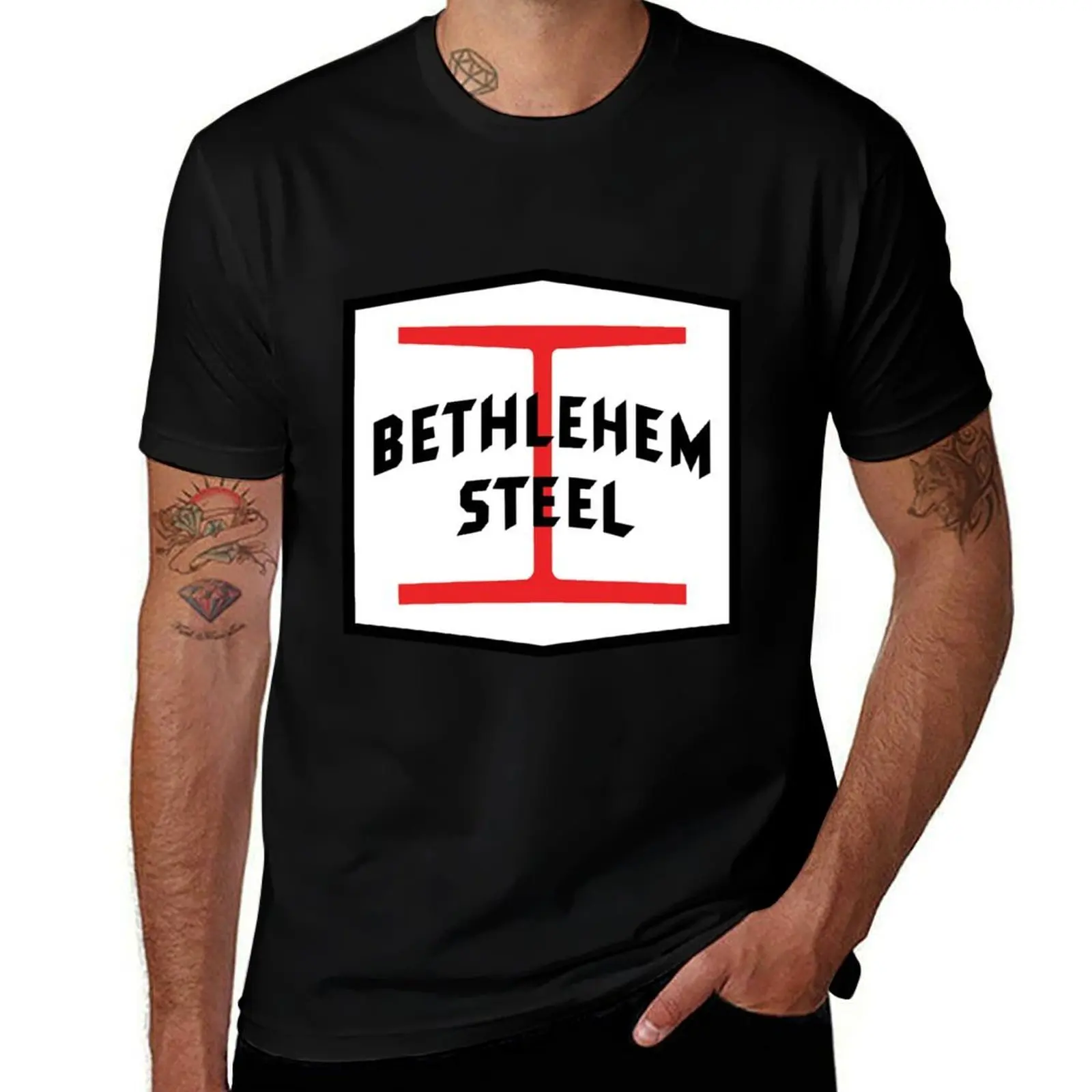 Bethlehem Steel T-Shirt Worker Basic Short Sleeve Tee T-Shirt
