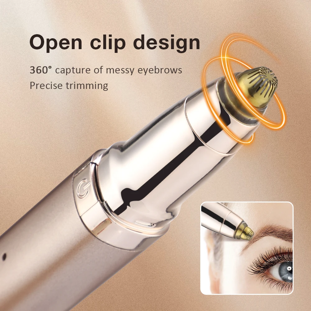 Multifunctional Electric Heated Eyelash Curler Eyebrow Trimmer Fast Heating Eyelash Curling Eyebrow Shaver Makeup Tools