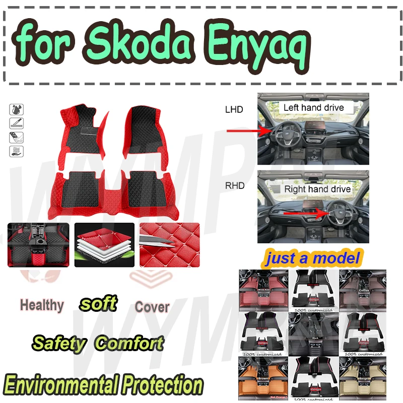 

LUXURY Car Mats Floor For Škoda Enyaq iV 2016~2022 Rug Car Mats Tapetes Para Carro Alfombrillas Coche Floor Mats Car