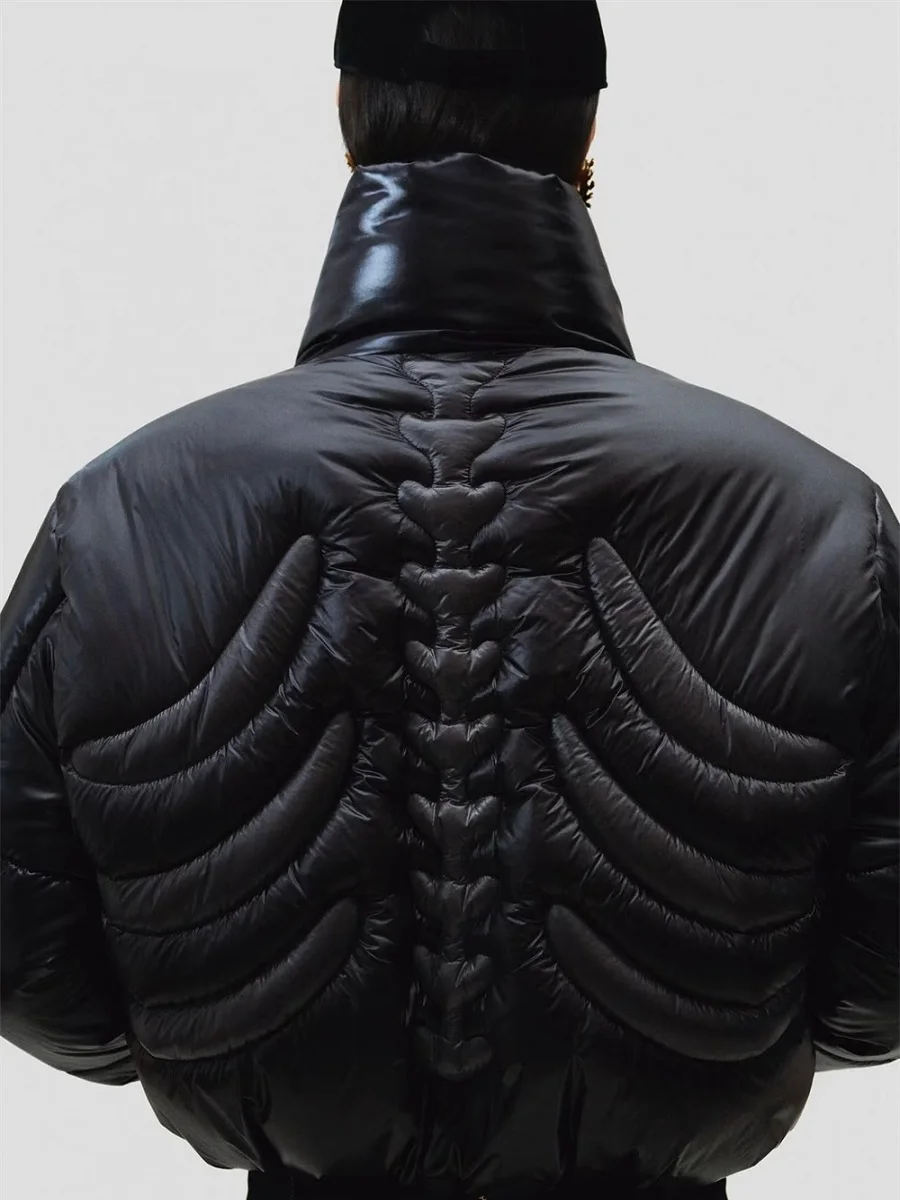 2025 الخريف/الشتاء المرأة أسفل سترة مشبك معدني سستة عالية الرقبة الدافئة سترة نسائية y2k جديد جودة عالية باركر الصدرية #2