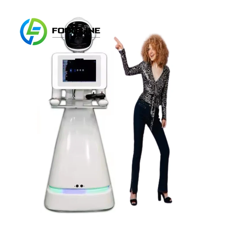 Mobile Photo Robot Lightweight Body Easy Transportation For Small Party Family Gathering Retail Store And Community Activity Use