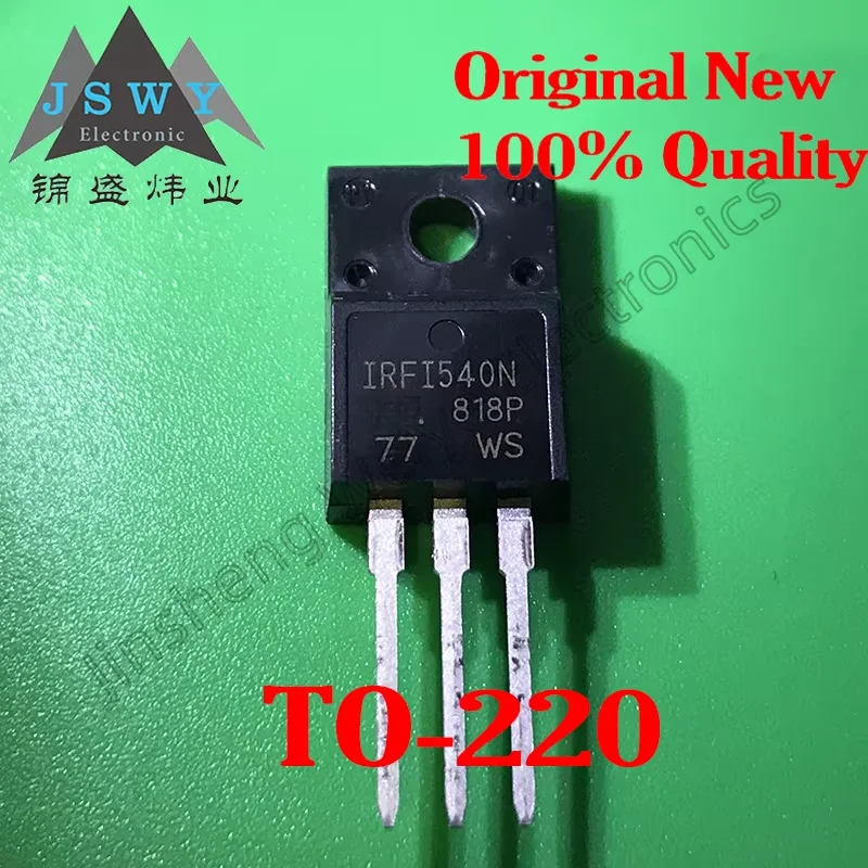

(10/50PCS) IRFI540N IRF1540N 20A/100V TO-220F MOS Effect Tube In-stock Fast shipping!