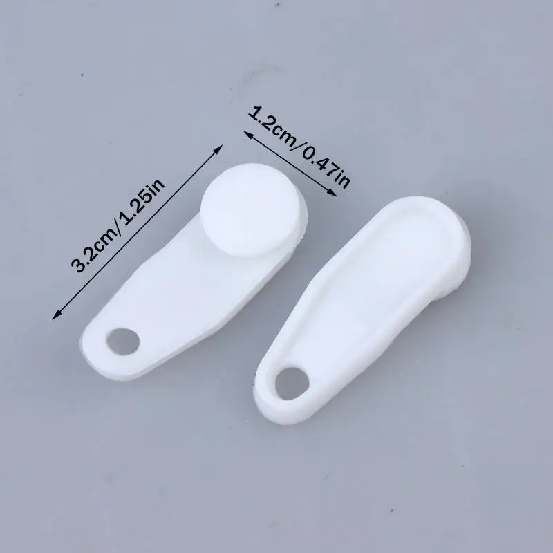 B*50 Pcs White Plastic Curtain Track Clips Easy To Use Durable White Curtain Track Hooks Multifunction Drapery Hooks Bedroom