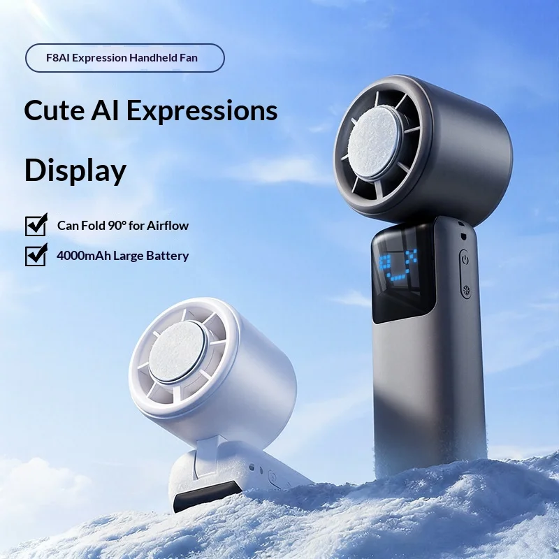 Summer New Arrival Stylish Cooling Mini Fan 4000mah Battery Portable for Students Outdoor Use