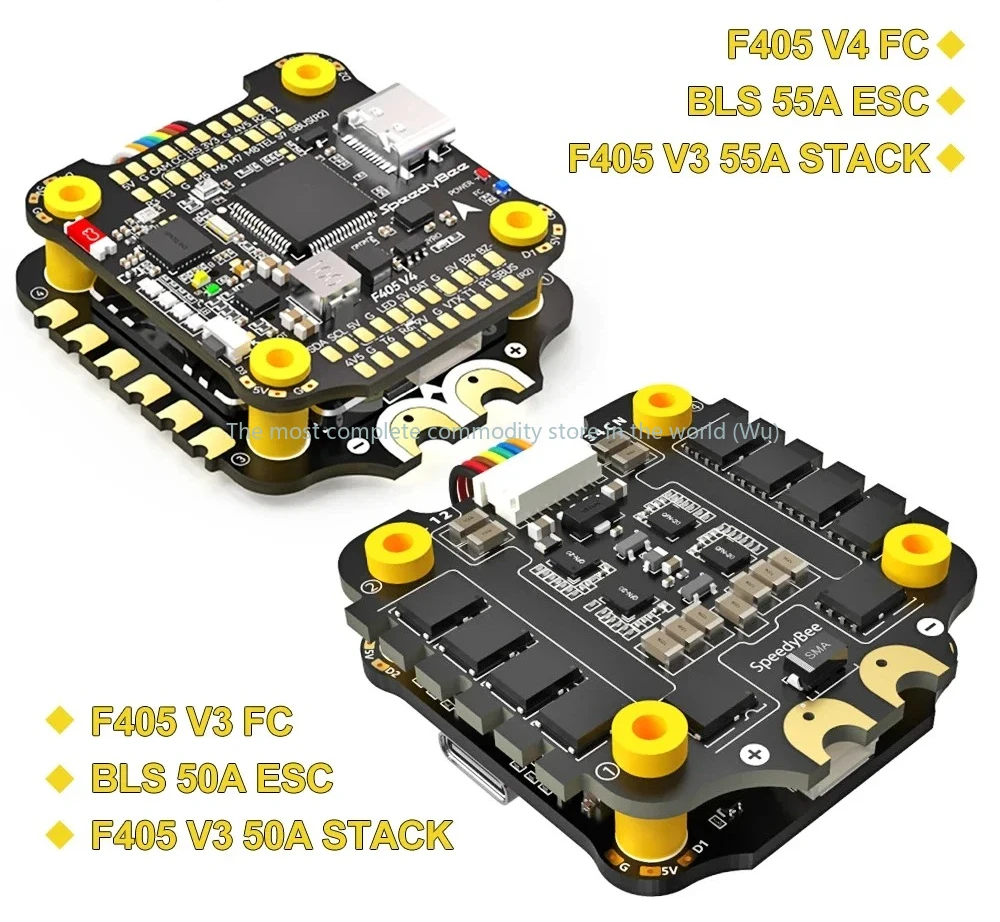 

F405 V3/V4 FC ESC Stack 3-6S Lipo Flight Control BLS 50A/55A 4 в 1 ESC 30x30 Bluetooth для RC FPV Racing Drone