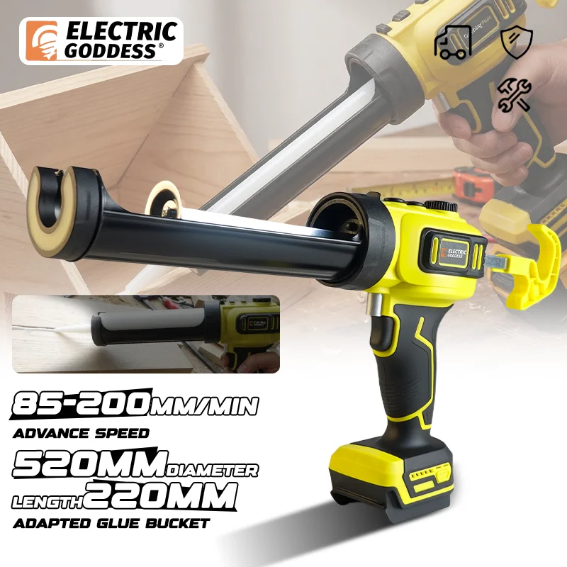 

Electric Goddess Cordless Electric Caulking Gun Cement Glass Adhesive Glue Seal Sealant Tool For Dewalt 20V Battery Pin ﻿