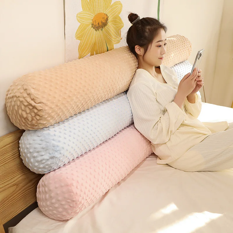 Bean Fleece Pillow Girls Bedroom Side Sleep Leg Long Pillow with Washable Cover Soft Body Pillows for Sleep