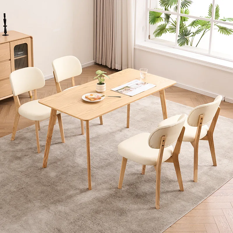 Solid wood dining chair home restaurant hotel retro back chair casual dining table chair stool