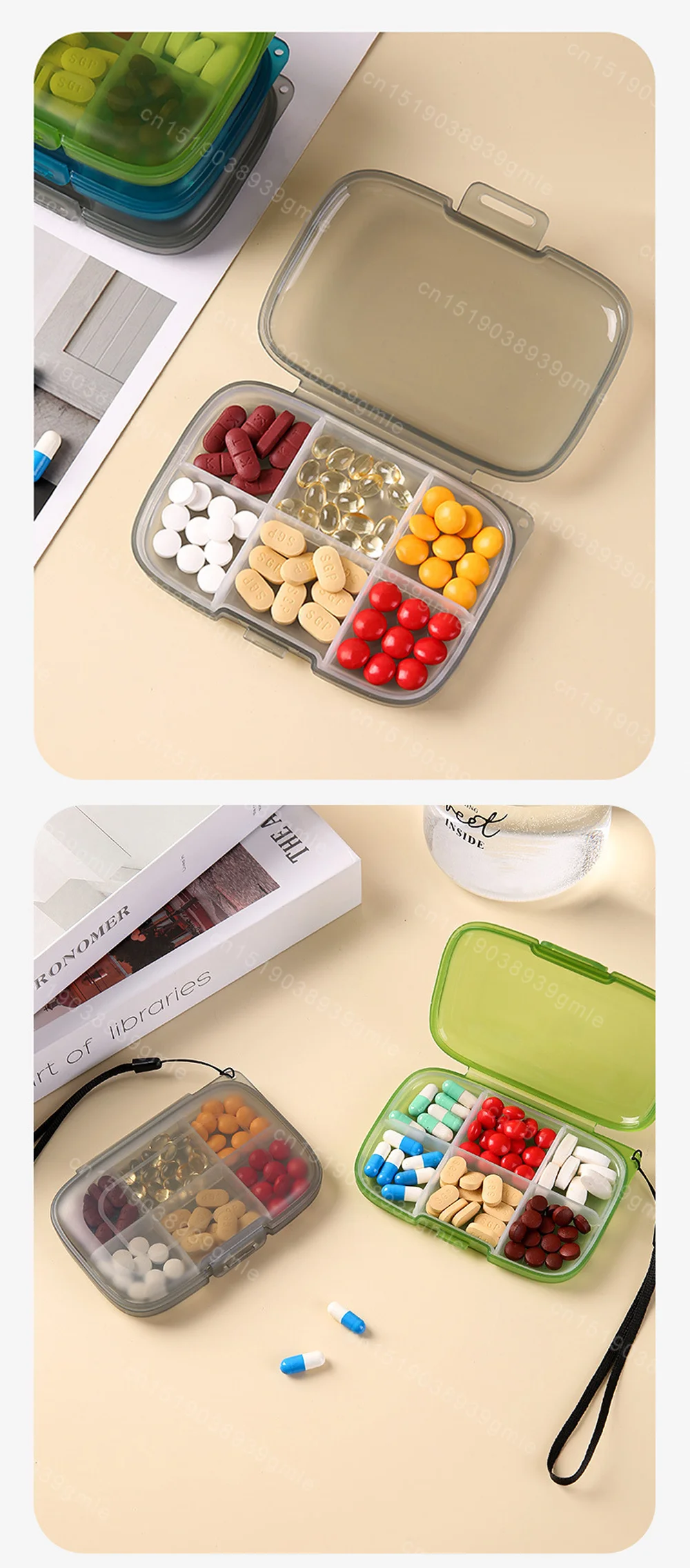 Travel Pill Organizer Moisture Proof Pills Box storage Tablet Holder Daily Pill Case Portable Medicine Vitamin Holder Container