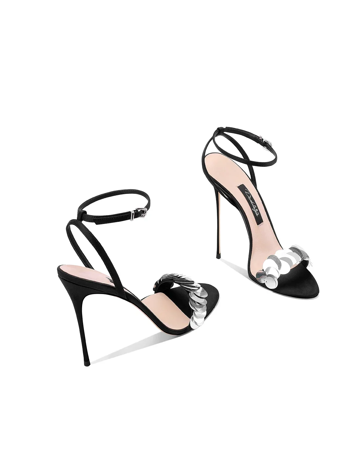 

2024 Summer New Women's Sandals With Slim High Heels And A Straight Line Strap