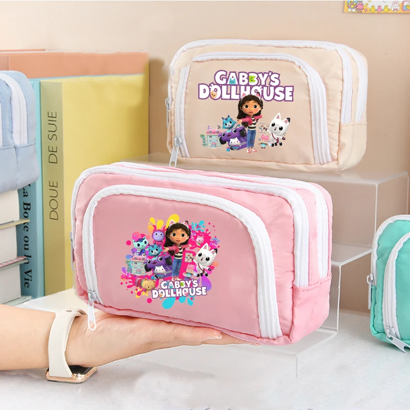 

Kawaii Gabby Dollhouse Pencil Case Student Youth Cartoon Anime Pen Bags Fashion Large Capacity Stationery Bag New Pen Pouch Gift