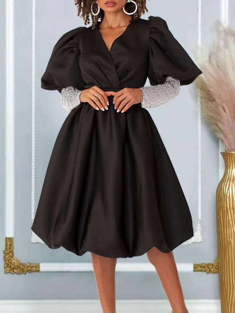 Women African Dress Vintage Puff Sleeve Cute Ruffle Tiered Layered Summer Spring Ladies Plus Size Party Club Mini Dresses White