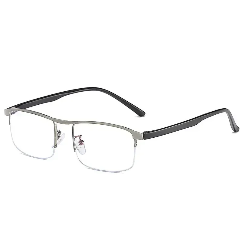 

Half Rim Anti Blue Ray Myopia Eyewear New Arrival Alloy Frame Hyperopia Glasses For Unisex Business Style Custom Optical Lenses