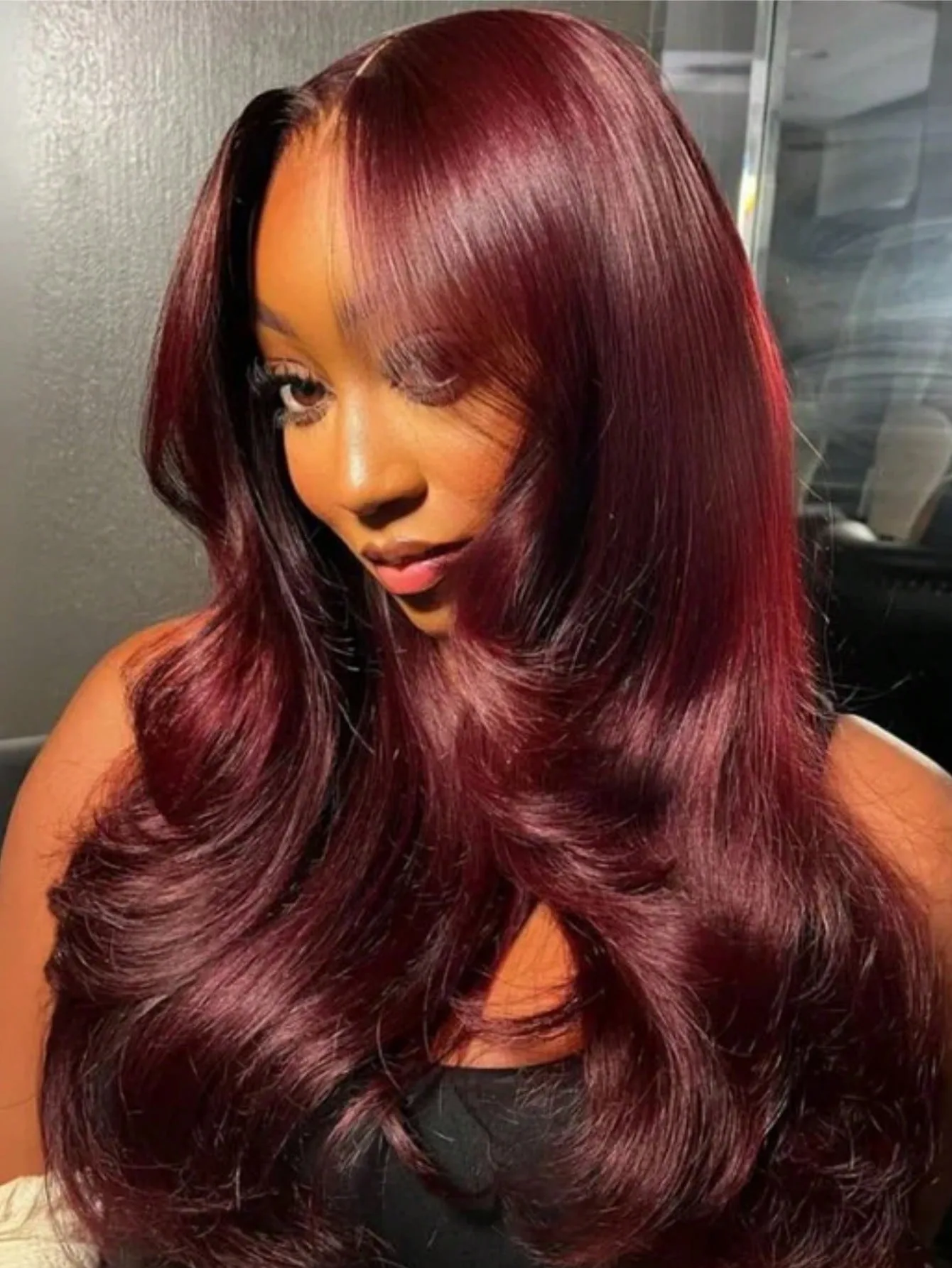 

34 Inch 13x4 13x6 99J Burgundy Lace Front Wigs Human Hair Pre Plucked 200% Density Body Wave Lace Front Wigs Human Hair