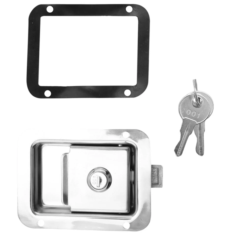 A42P-2Set Paddle Slam Latch ล็อค Key Travel Trailer ล็อค RV ประตู Latch Heavy Duty Flush Mount Handle Latch