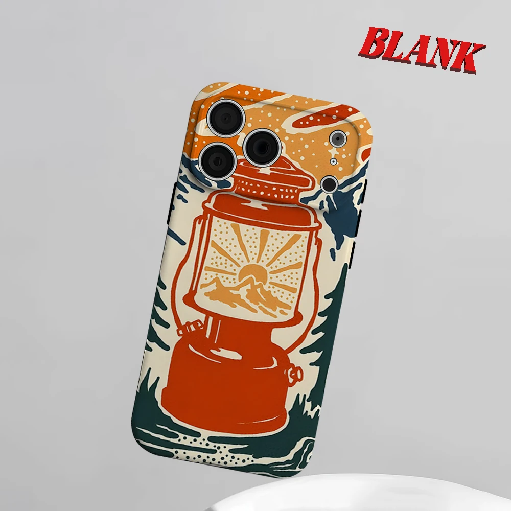 

Vintage Lantern 2-in-1 Phone Case For iPhone 17 16 15 14 13 Pro Max Air 16e INS Flower Hard PC Bumper Cover Coque