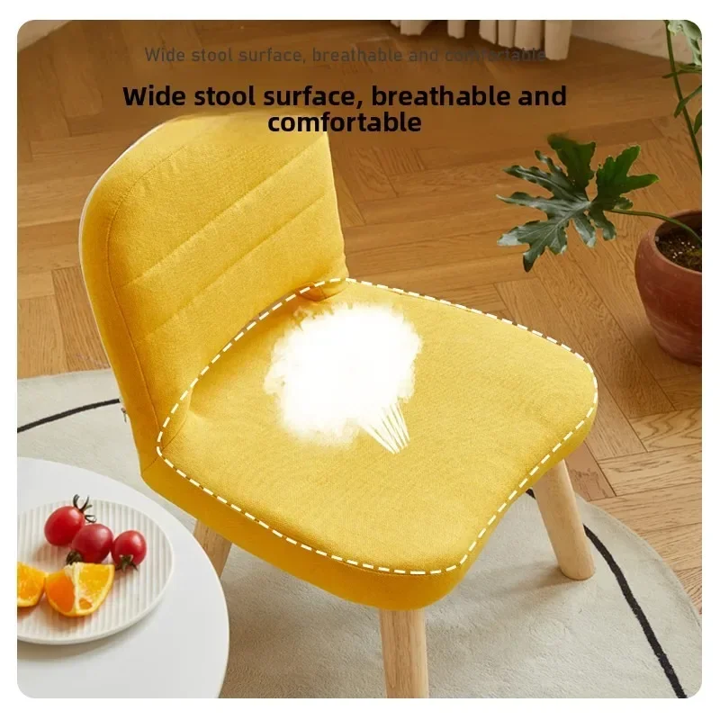 Minimalist Small stool household small low stool backrest small chair door shoe change stool living room sofa stool bench solid