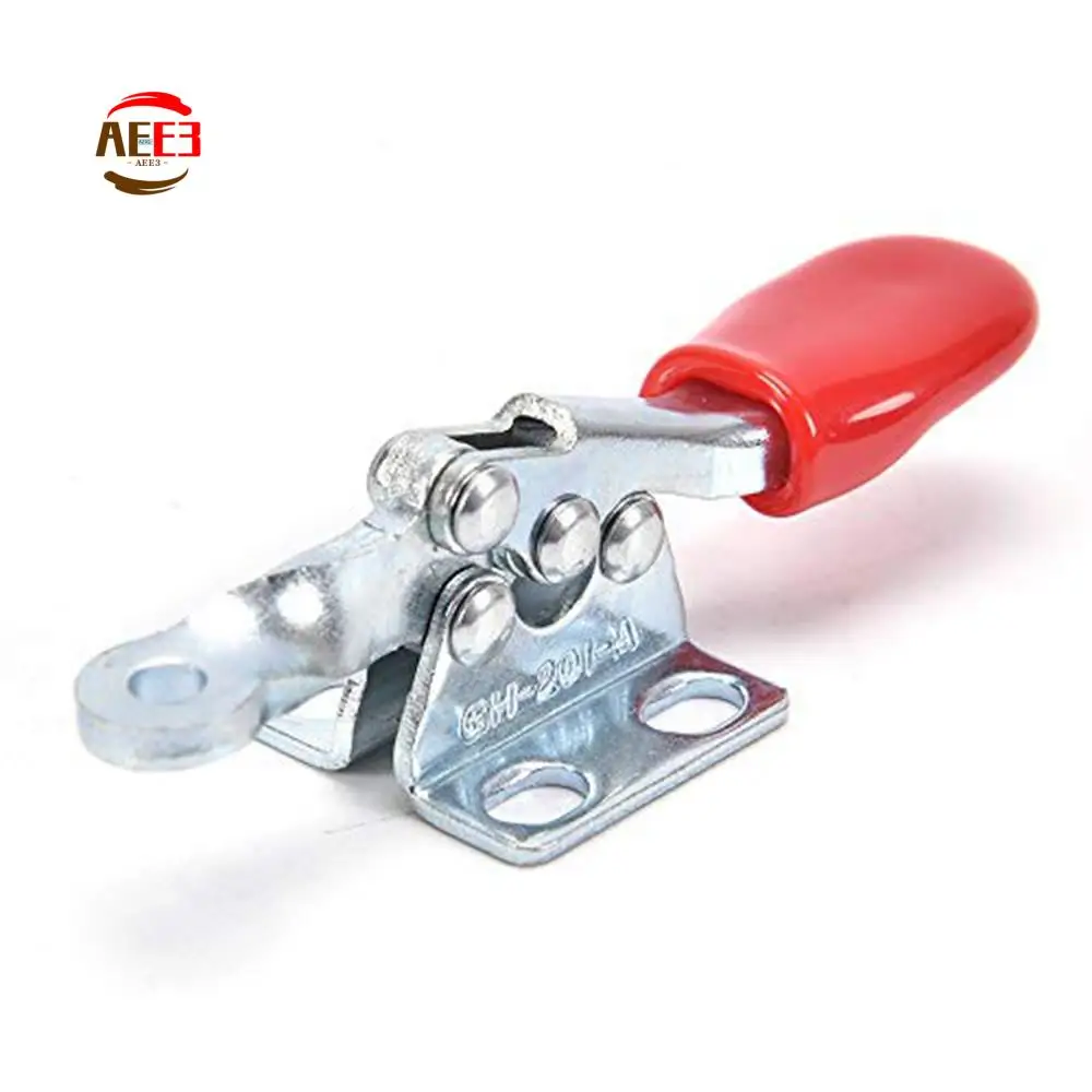 AEE3-Red Toggle Clamp GH-201A 27Kg Quick Release Tool Horizontal Clamps Hand New Heavy Duty Tooling Accessory